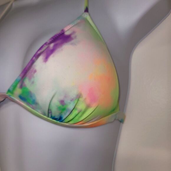Victoria's Secret Pink Water Color Padded Bikini Top Size Small - Picture 3 of 7